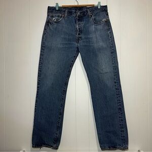 Levi’s 501 Original Fit Medium Wash Straight Leg Jeans Men’s 36x34 Classic